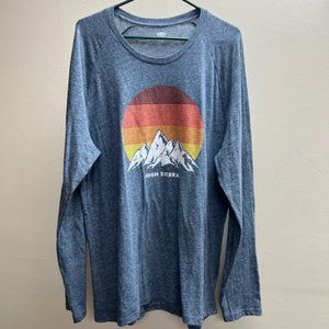 Old Navy heathered blue long sleeve shirt